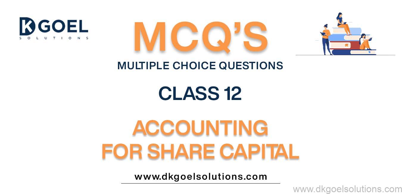 MCQs For Accountancy Class 12 With Answers Chapter 1 Accounting For ...