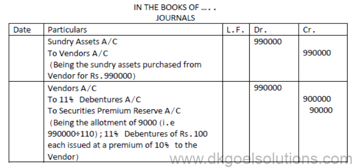 Issue and Redemption of Debentures Notes Class 12 Accountancy