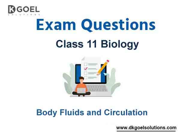Exam Question for Class 11 Biology Chapter 18 Body Fluids and Circulation