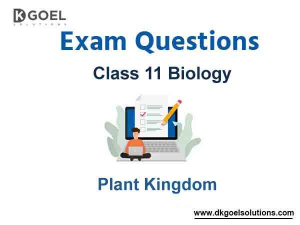 Exam Question for Class 11 Biology Chapter 3 Plant Kingdom