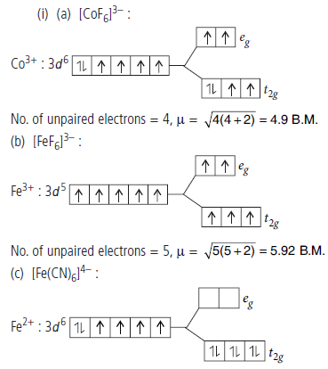 Exam Question for Class 12 Chemistry Chapter 9 Coordination Compounds 