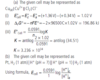 Exam Question for Class 12 Chemistry Chapter 3 Electrochemistry